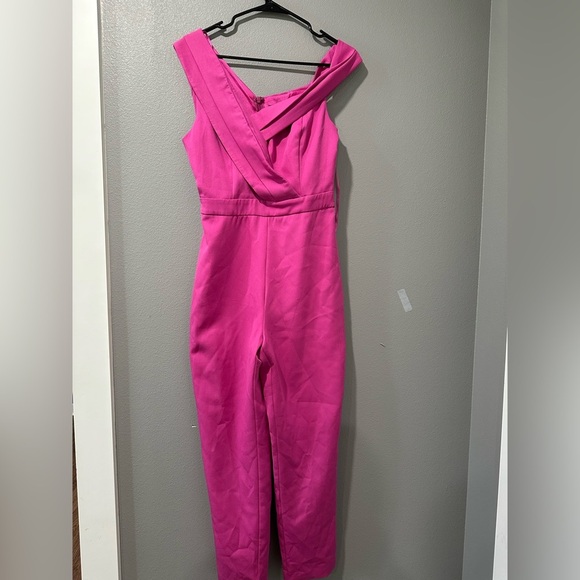 DO+BE Elegant Pink One-Shoulder Jumpsuit Size S - Picture 3 of 7